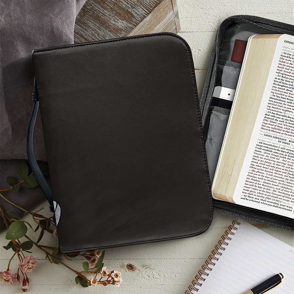 Ice Hockey Skates Print Leather Bible Cover