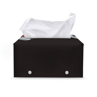 Ice Hockey Skates Print Leather Tissue Box Cover