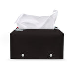 Ice Hockey Skates Print Leather Tissue Box Cover
