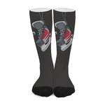Ice Hockey Skates Print Long Socks
