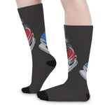 Ice Hockey Skates Print Long Socks