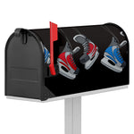 Ice Hockey Skates Print Mailbox Cover