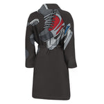 Ice Hockey Skates Print Men's Bathrobe