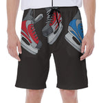Ice Hockey Skates Print Men's Beach Shorts