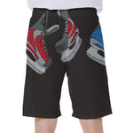 Ice Hockey Skates Print Men's Beach Shorts