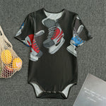 Ice Hockey Skates Print Men's Bodysuit