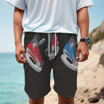 Ice Hockey Skates Print Men's Cargo Shorts