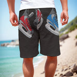 Ice Hockey Skates Print Men's Cargo Shorts