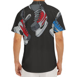 Ice Hockey Skates Print Men's Deep V-Neck Shirt