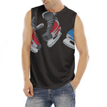 Ice Hockey Skates Print Men's Fitness Tank Top