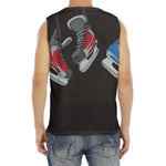 Ice Hockey Skates Print Men's Fitness Tank Top