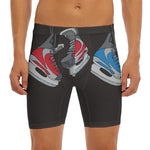 Ice Hockey Skates Print Men's Long Boxer Briefs