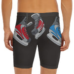 Ice Hockey Skates Print Men's Long Boxer Briefs