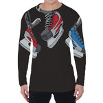 Ice Hockey Skates Print Men's Long Sleeve T-Shirt