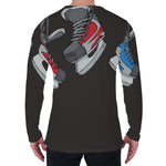 Ice Hockey Skates Print Men's Long Sleeve T-Shirt