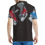 Ice Hockey Skates Print Men's Polo Shirt