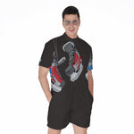 Ice Hockey Skates Print Men's Rompers