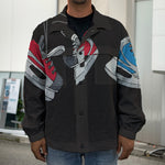 Ice Hockey Skates Print Men's Shirt Jacket