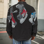 Ice Hockey Skates Print Men's Shirt Jacket