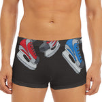 Ice Hockey Skates Print Men's Short Boxer Briefs