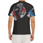 Ice Hockey Skates Print Men's Short Sleeve Rash Guard