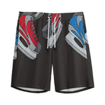 Ice Hockey Skates Print Men's Sports Shorts