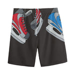 Ice Hockey Skates Print Men's Sports Shorts