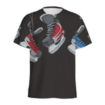 Ice Hockey Skates Print Men's Sports T-Shirt