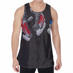 Ice Hockey Skates Print Men's Velvet Tank Top