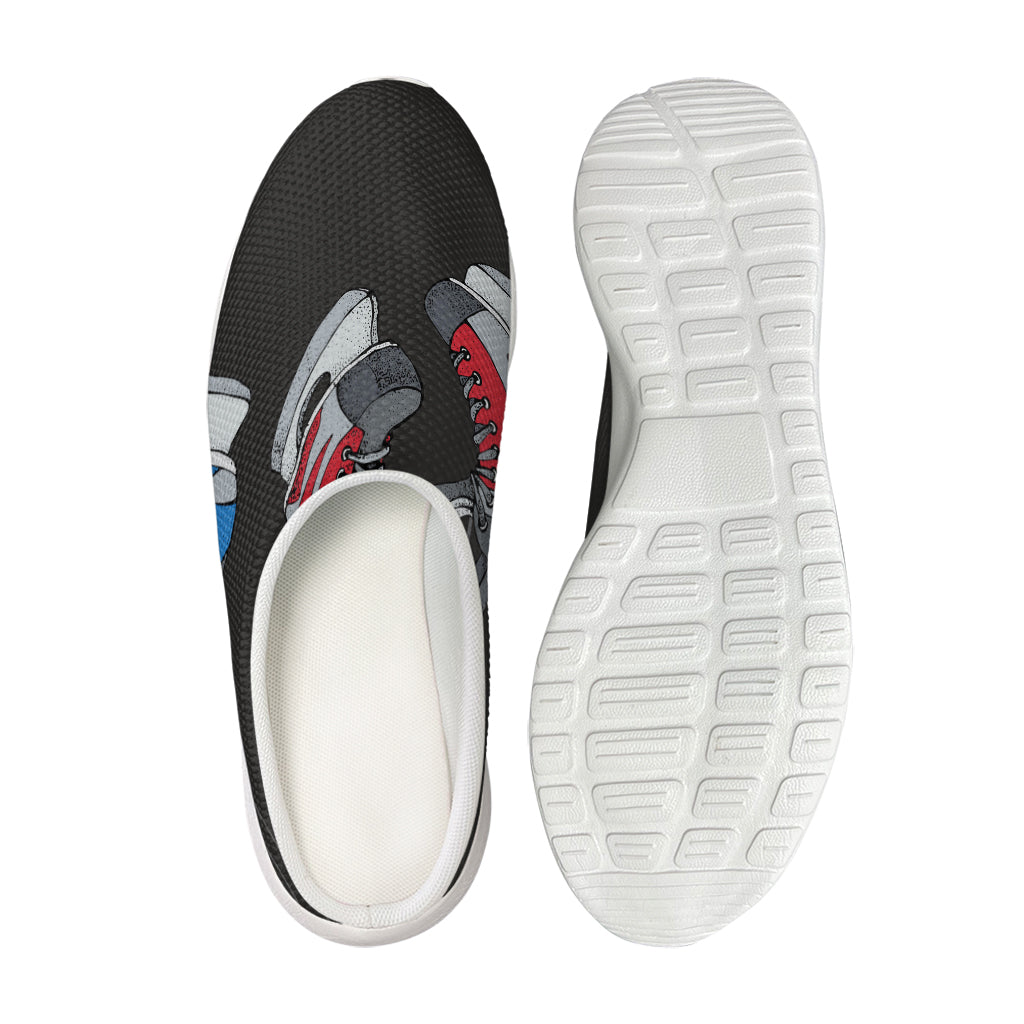 Ice Hockey Skates Print Mesh Casual Shoes
