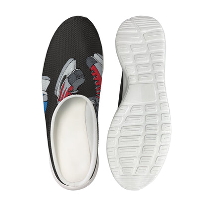 Ice Hockey Skates Print Mesh Casual Shoes