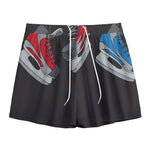 Ice Hockey Skates Print Mesh Shorts