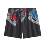 Ice Hockey Skates Print Mesh Shorts