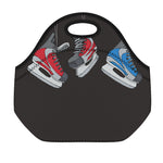 Ice Hockey Skates Print Neoprene Lunch Bag