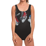 Ice Hockey Skates Print One Piece Swimsuit