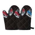 Ice Hockey Skates Print Oven Mitts