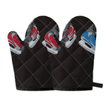 Ice Hockey Skates Print Oven Mitts