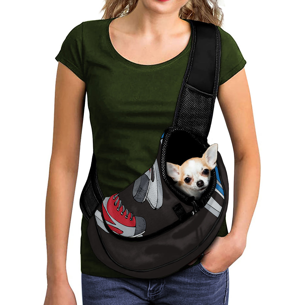 Ice Hockey Skates Print Pet Sling Carrier