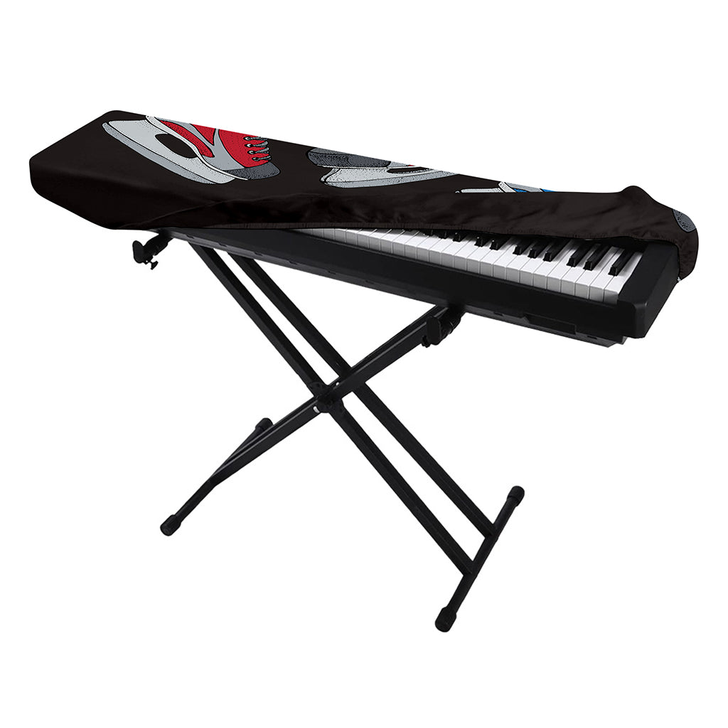 Ice Hockey Skates Print Piano Keyboard Cover