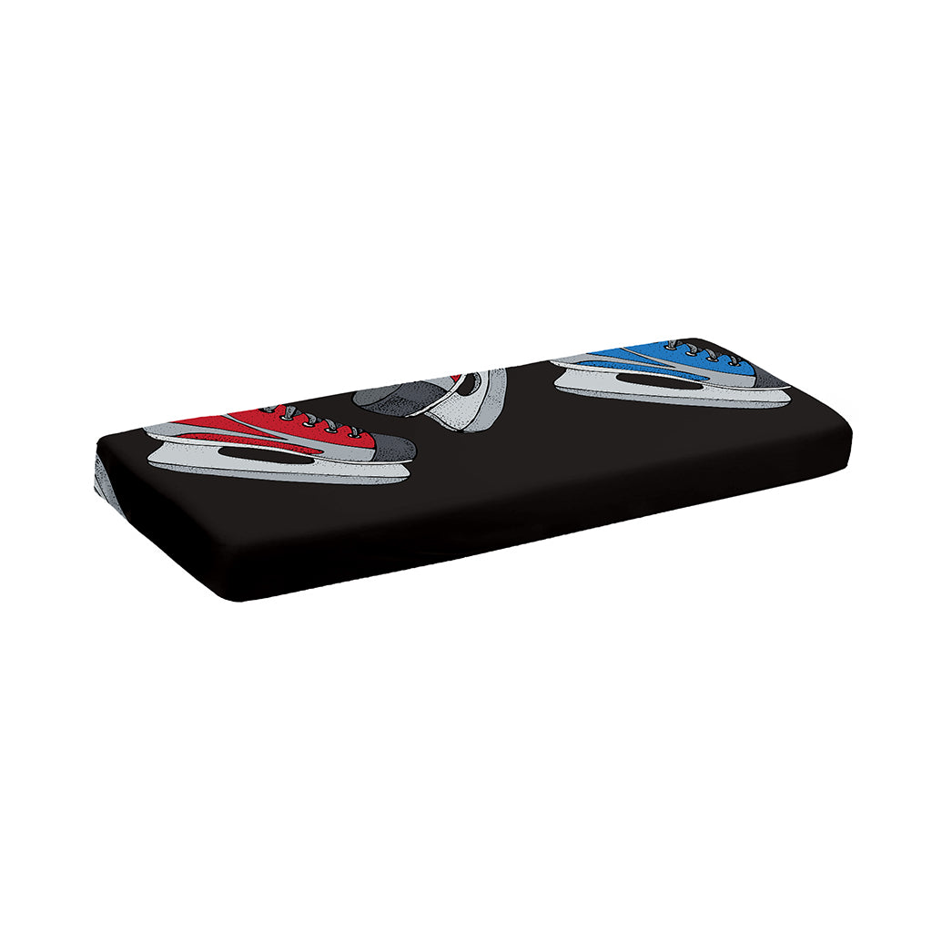 Ice Hockey Skates Print Piano Keyboard Cover