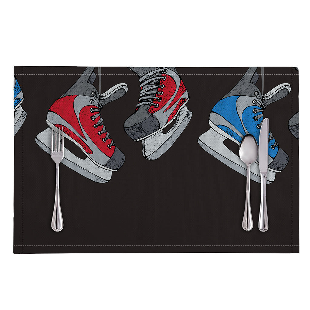 Ice Hockey Skates Print Placemat