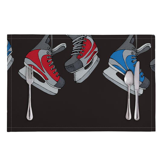 Ice Hockey Skates Print Placemat