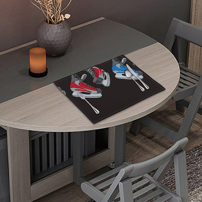 Ice Hockey Skates Print Placemat
