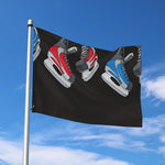 Ice Hockey Skates Print Polyester Flag