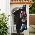 Ice Hockey Skates Print Polyester Flag