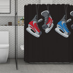 Ice Hockey Skates Print Polyester Shower Curtain