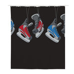 Ice Hockey Skates Print Polyester Shower Curtain
