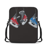 Ice Hockey Skates Print Rectangular Crossbody Bag