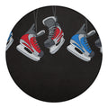 Ice Hockey Skates Print Round Blanket