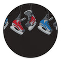 Ice Hockey Skates Print Round Floor Mat
